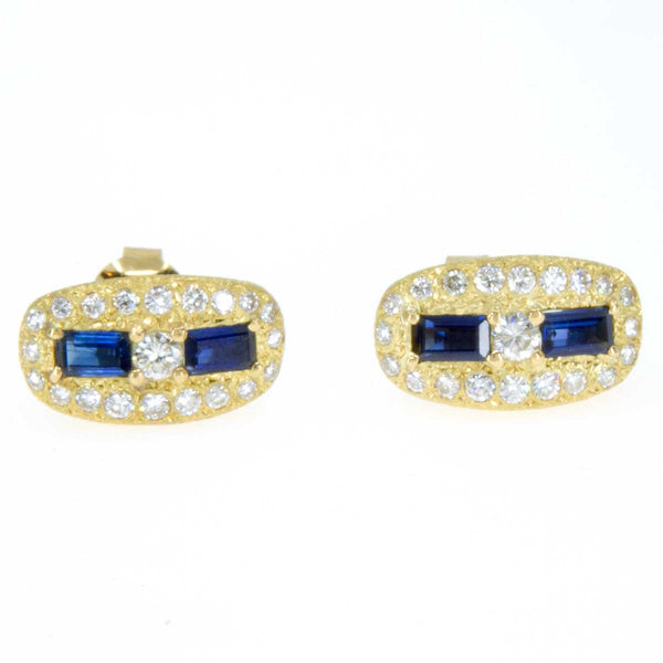 2.52ct Sapphire and Diamond Earrings - Chicago Pawners & Jewelers