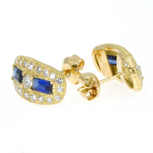 2.52ct Sapphire and Diamond Earrings - Chicago Pawners & Jewelers