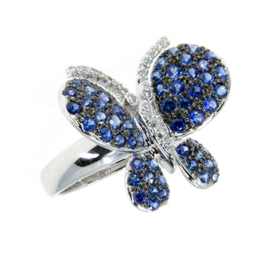 2.38ct Sapphire & Diamond Butterfly Ring - Chicago Pawners & Jewelers