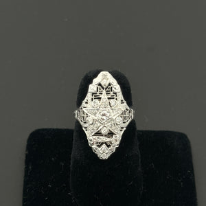 Order of the Eastern Star Filigree Diamond Ring - Chicago Pawners & Jewelers
