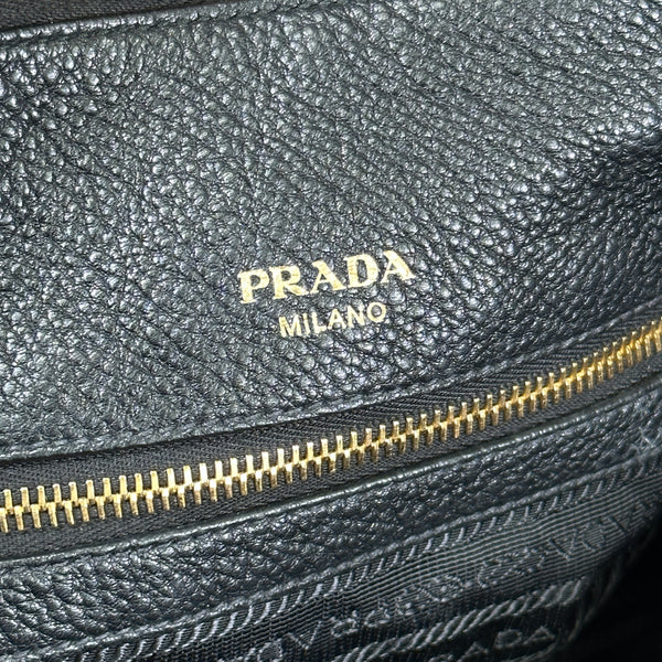 Prada Vitello Daino Shoulder Bag - Black - Chicago Pawners & Jewelers