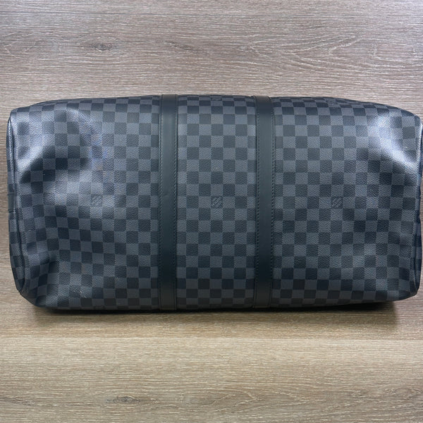Louis Vuitton Keepall Bandoulière 55 - Damier Graphite - Chicago Pawners & Jewelers