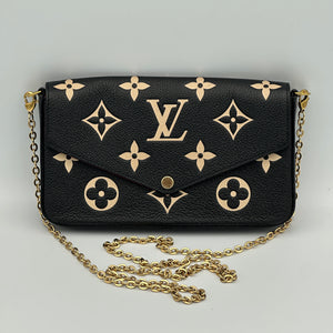 Louis Vuitton Pochette Félicie - Monogram Empriente Leather -Black / Beige - Chicago Pawners & Jewelers