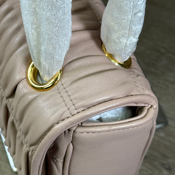 Prada Chain Flap Shoulder Bag Nappa Gaufre Medium - Pink - Chicago Pawners & Jewelers