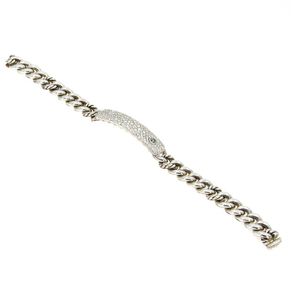 David Yurman Belmont Curb ID Bracelet with Diamonds - Chicago Pawners & Jewelers