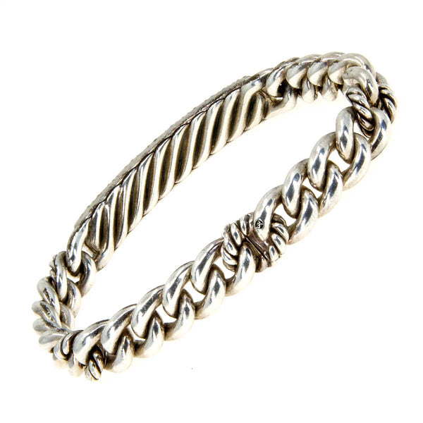 David Yurman Belmont Curb ID Bracelet with Diamonds - Chicago Pawners & Jewelers
