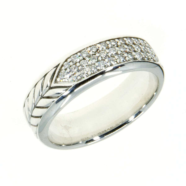 David Yurman Chevron Diamond Wedding Band - Chicago Pawners & Jewelers