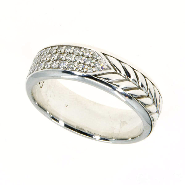 David Yurman Chevron Diamond Wedding Band - Chicago Pawners & Jewelers