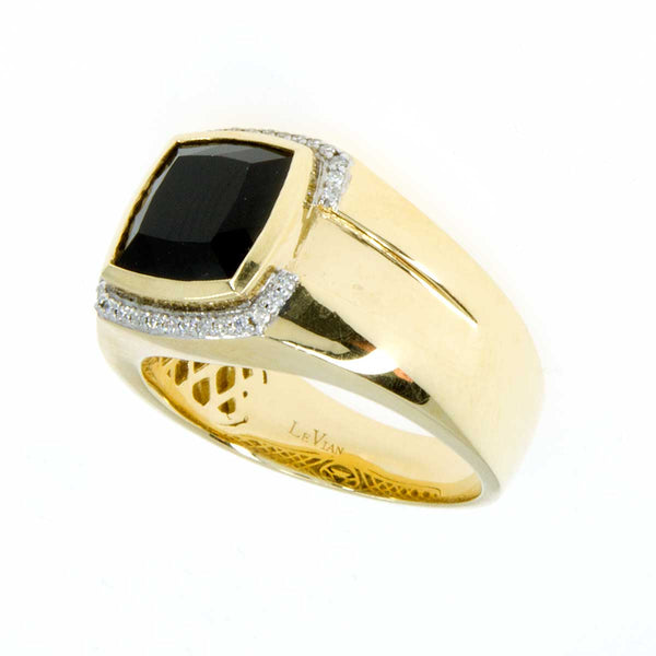 LeVian Men's Black Onyx and Diamond Ring - Chicago Pawners & Jewelers
