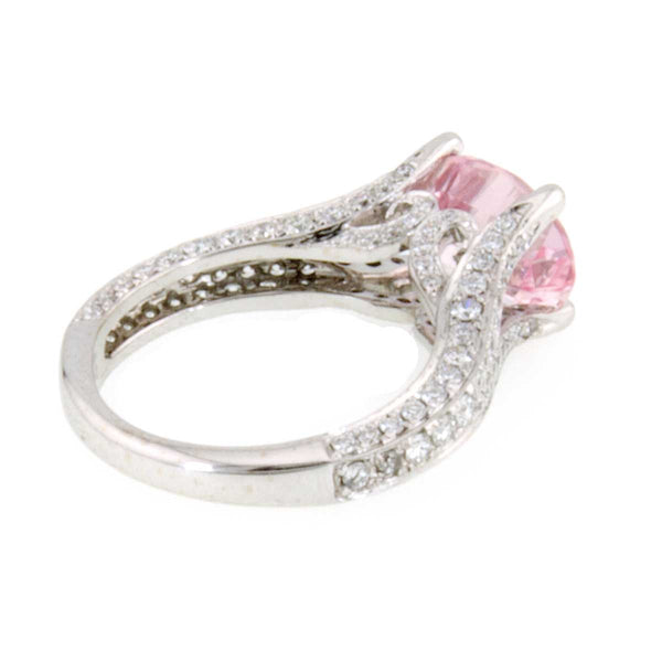 Natalie K 3.93ct Pink Sapphire & Diamond Engagement Ring - Chicago Pawners & Jewelers