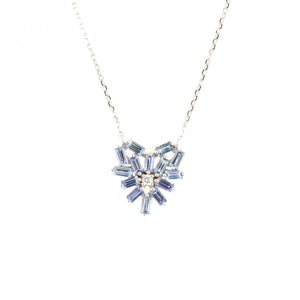 Suzanne Kalan Bold Light Blue Small Heart Pendant - Chicago Pawners & Jewelers