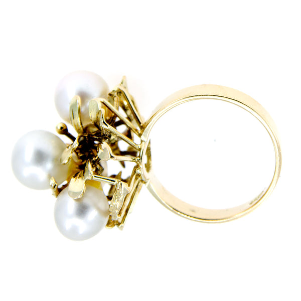 Vintage Pearl Floral Motif Ring - Chicago Pawners & Jewelers