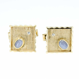 1960s Star Sapphire and Diamond Cufflinks - Chicago Pawners & Jewelers