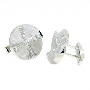 Vintage 1950s Diamond Pinwheel Cufflinks - Chicago Pawners & Jewelers