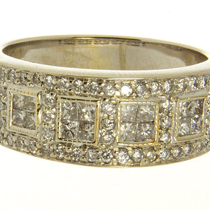 1.00ct Princess Cut & Round Diamond Band ring - Chicago Pawners & Jewelers