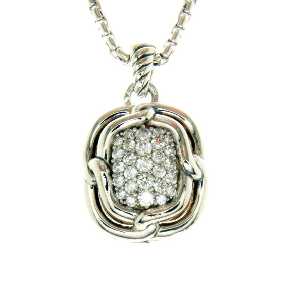 David Yurman Pavé Diamond  Pendant Necklace - Chicago Pawners & Jewelers