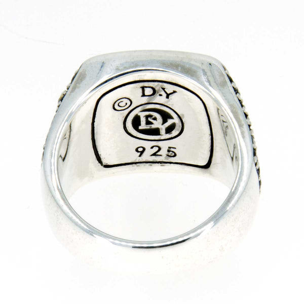 David Yurman Waves Signet Ring with Black Diamonds - Chicago Pawners & Jewelers