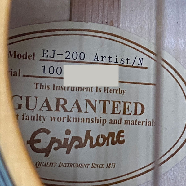 Epiphone EJ-200 Artist Acoustic Guitar 2010 - Chicago Pawners & Jewelers