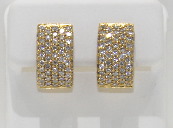 1.12ct Diamond Huggie Earrings - Chicago Pawners & Jewelers