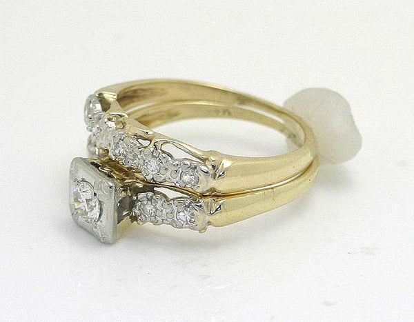 Vintage 1950s Diamond Bridal Set - Chicago Pawners & Jewelers