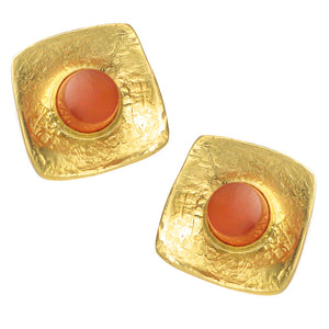 Jeff & Susan Wise Gold & Fire Opal Earrings - Chicago Pawners & Jewelers