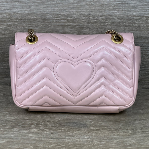 Gucci Double G Marmont Shoulder Bag Small - Pink