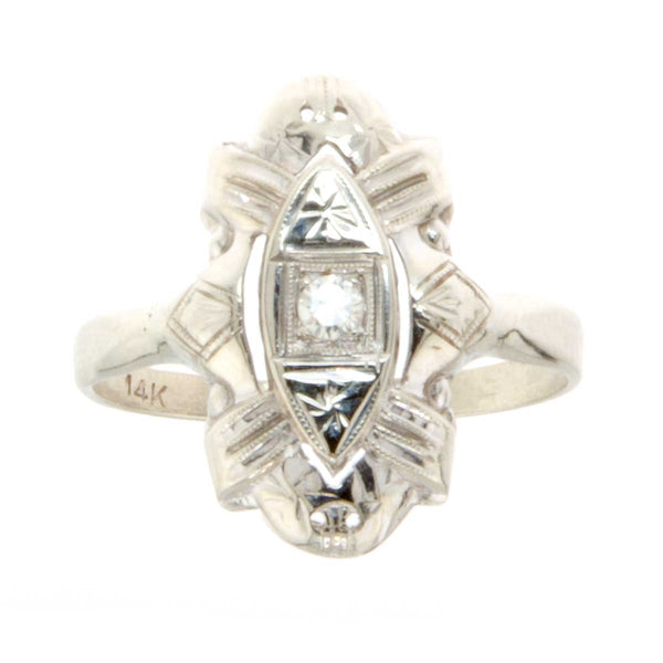 Antique Diamond African Shield Ring