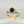 18K Yellow Gold Sapphire and Diamond Ladies Ring