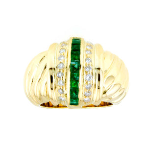 18kt Emerald & Diamond Ring - Chicago Pawners & Jewelers