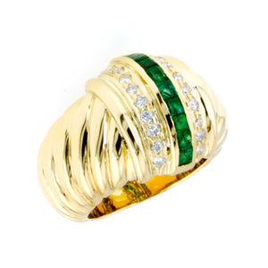 18kt Emerald & Diamond Ring - Chicago Pawners & Jewelers