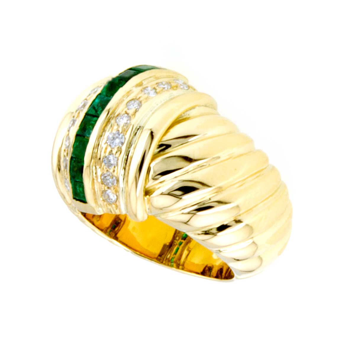 18kt Emerald & Diamond Ring | Chicago Pawners & Jewelers