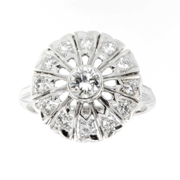 1950s Diamond Circle Cocktail Ring - Chicago Pawners & Jewelers