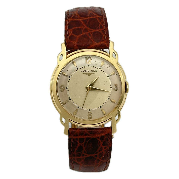 1950s Longines Vintage 18k Yellow Gold Mechanical Watch