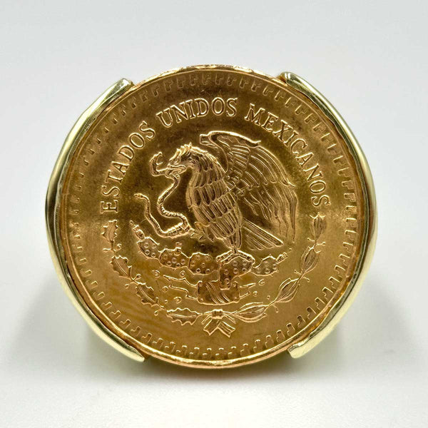 1981 Mexican Libertad 1/4 Ounce Gold Coin Ring