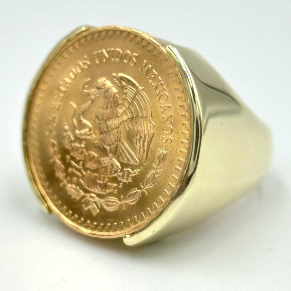 1981 Mexican Libertad 1/4 Ounce Gold Coin Ring