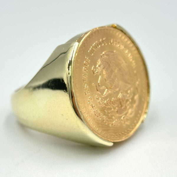 1981 Mexican Libertad 1/4 Ounce Gold Coin Ring