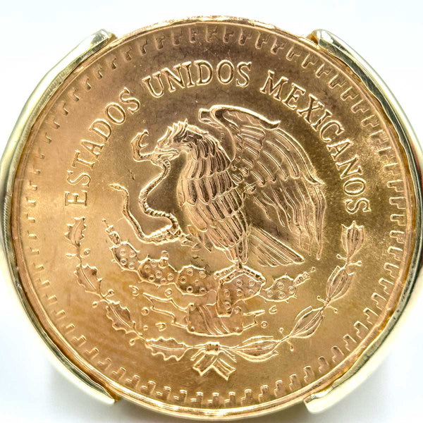 1981 Mexican Libertad 1/4 Ounce Gold Coin Ring