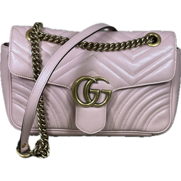 Gucci Double G Marmont Shoulder Bag Small - Pink