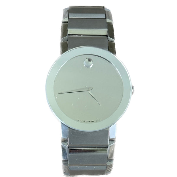 Movado Saphire Men's Watch - Mirror Museum Dial, Stainless Steel - Chicago Pawners & Jewelers