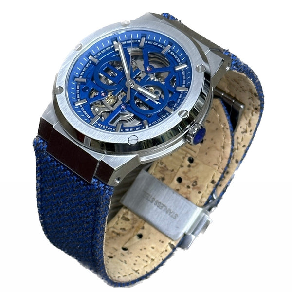 Salvatore Ferragamo F-80 Skeleton Limited Edition - Blue Strap - Chicago Pawners & Jewelers