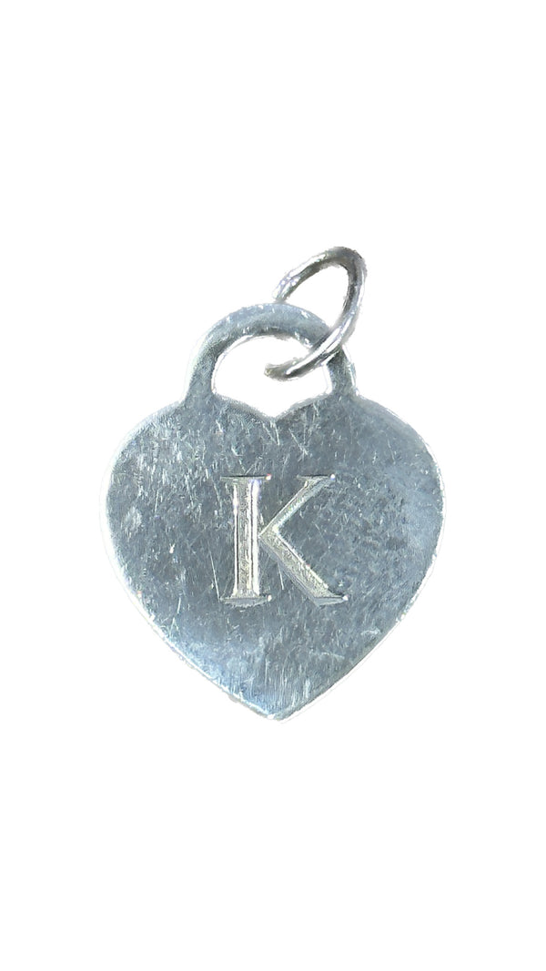 Tiffany & Co Initial Heart Pendant "K"