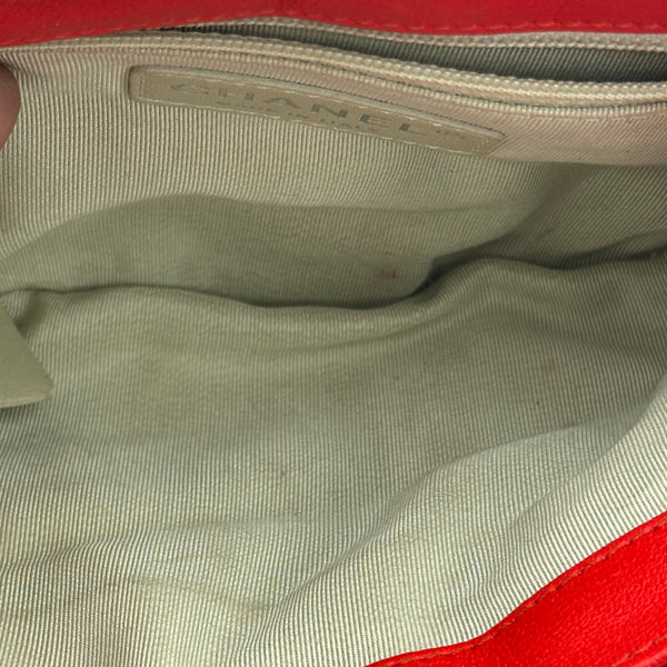 Chanel Washed Lambskin Chain Around Messenger - Red