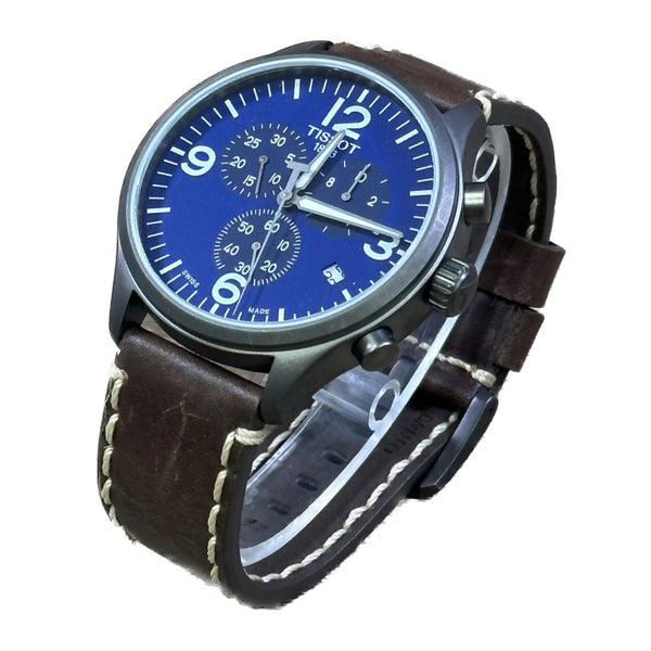 Tissot Chrono XL - Blue Dial - Brown Leather Band