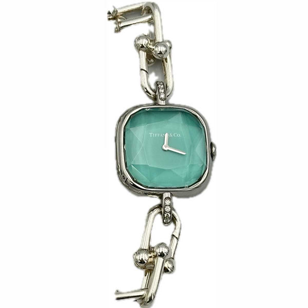 Tiffany HardWear Watch in Sterling Silver and Steel with Diamonds - Medium