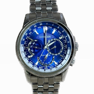 Citizen Calendrier Watch - SS With Blue Dial - Chicago Pawners & Jewelers
