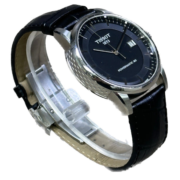 Tissot Luxury Powermatic 80 - Black Leather Band - Chicago Pawners & Jewelers