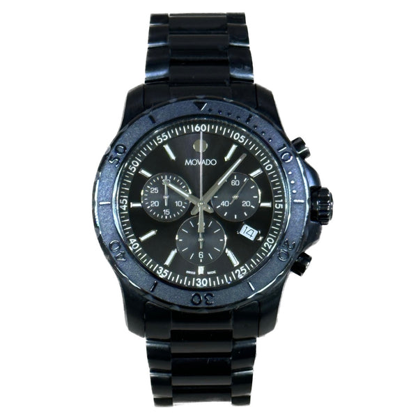 Movado Active Sport Chronograph - Black Dial, Blue Case and Bracelet - Chicago Pawners & Jewelers