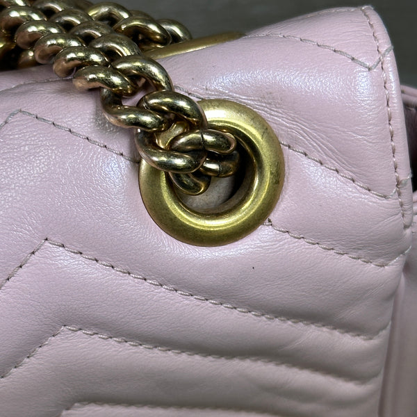 Gucci Double G Marmont Shoulder Bag Small - Pink