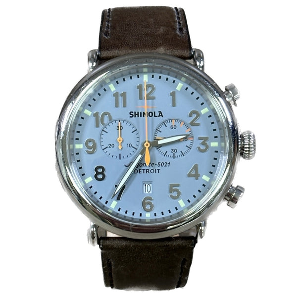 Shinola Runwell 2 Eye Chrono 47mm - Slate Blue - Chicago Pawners & Jewelers