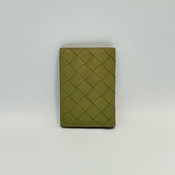 Bottega Veneta Intrecciato Flap Card Case - Olive Green